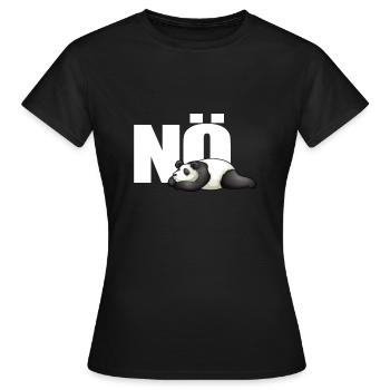 NÖ - PANDA - T-shirt Femme - noir - Devant - AI Model Female 172 dark (172cm)
