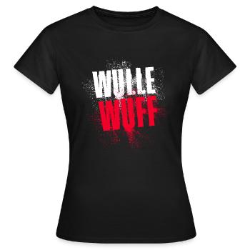 Wulle Wuff Chien Wau Wau aboyer - T-shirt Femme - noir - Devant - AI Model Female 172 dark (172cm)
