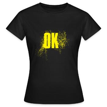 OK, d’accord - T-shirt Femme - noir - Devant - AI Model Female 172 dark (172cm)