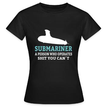SUBMARINER: Submariner definition - Women's T-Shirt - black - Front - AI Model Female 172 dark (172cm)