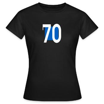 70 Geburtstag - Frauen T-Shirt - Schwarz - Vorne - AI Model Female 172 dark (172cm)
