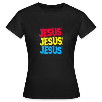 Jesus Jesus Jesus - Women's T-Shirt - black - Front - AI Model Female 172 dark (172cm)