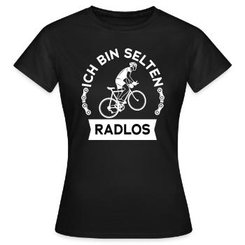Fahrrad, ich bin selten radlos - Frauen T-Shirt - Schwarz - Vorne - AI Model Female 172 dark (172cm)