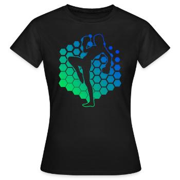 Kickboxing Kickboxing Kickboxer Kickboxer Hommes - T-shirt Femme - noir - Devant - AI Model Female 172 dark (172cm)