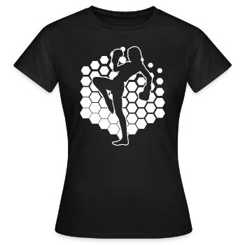 Kickboxing Kickboxing Hommes - T-shirt Femme - noir - Devant - AI Model Female 172 dark (172cm)