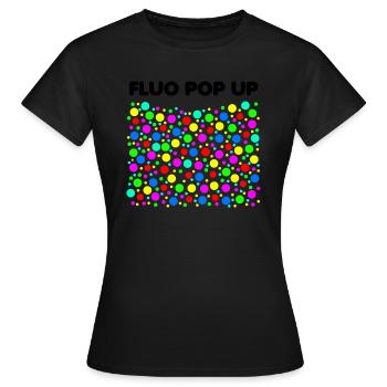 Fluo Pop Up Carpe Carpe Angler Carpe Carpe Poisson - T-shirt Femme - noir - Devant - AI Model Female 172 dark (172cm)