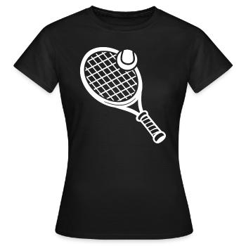 Raquette tennis tennis tennis tennis - T-shirt Femme - noir - Devant - AI Model Female 172 dark (172cm)