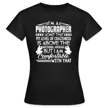Photographer I'm A Photographer - Women's T-Shirt - black - Front - AI Model Female 172 dark (172cm)