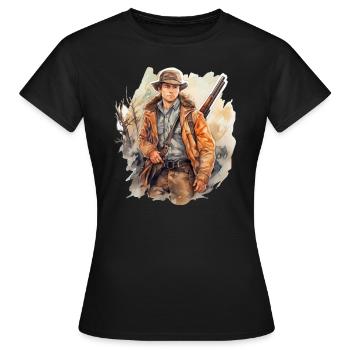 Hunter - Women's T-Shirt - black - Front - AI Model Female 172 dark (172cm)