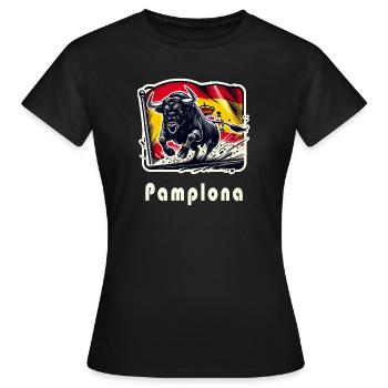 Pamplona Spain Torero España - Women's T-Shirt - black - Front - AI Model Female 172 dark (172cm)