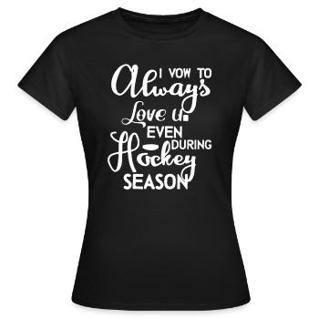 Hockey Season - Women's T-Shirt - black - Front - AI Model Female 172 dark (172cm)