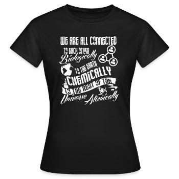 We Are All Connected To Each Other Biologically - Women's T-Shirt - black - Front - AI Model Female 172 dark (172cm)