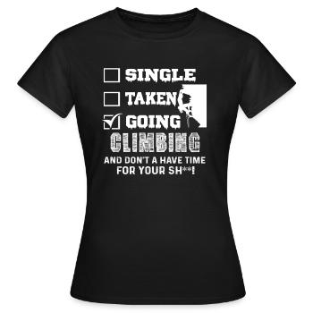 Climbing Relationship Status - Women's T-Shirt - black - Front - AI Model Female 172 dark (172cm)