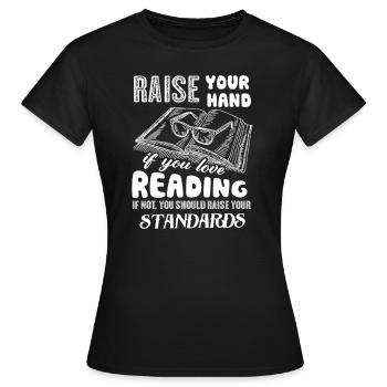 Reading If You Love Reading - Women's T-Shirt - black - Front - AI Model Female 172 dark (172cm)