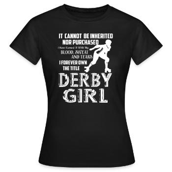 Roller Derby Forever The Title - Women's T-Shirt - black - Front - AI Model Female 172 dark (172cm)