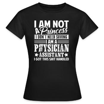 Physician Assistant Proud Physician Assistant - Women's T-Shirt - black - Front - AI Model Female 172 dark (172cm)