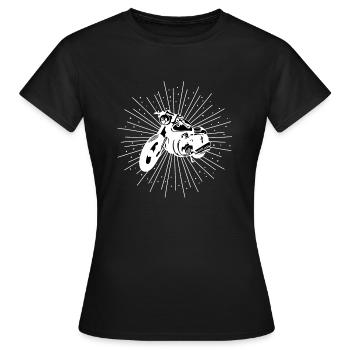 Idée de cadeau de scooter de cyclomoteur de moto - T-shirt Femme - noir - Devant - AI Model Female 172 dark (172cm)