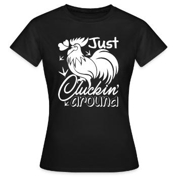 Poulet qui claque autour - T-shirt Femme - noir - Devant - AI Model Female 172 dark (172cm)