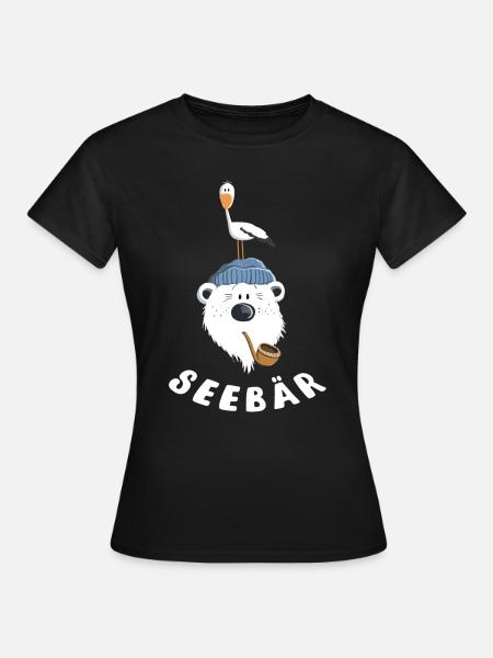 Süßer Seebär - Frauen T-Shirt - Schwarz