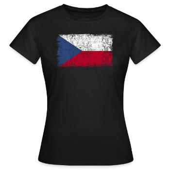 Czech flag Czech Republic - Women's T-Shirt - black - Front - AI Model Female 172 dark (172cm)