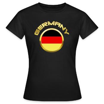 Germany Deutschland Germania - Frauen T-Shirt - Schwarz - Vorne - AI Model Female 172 dark (172cm)