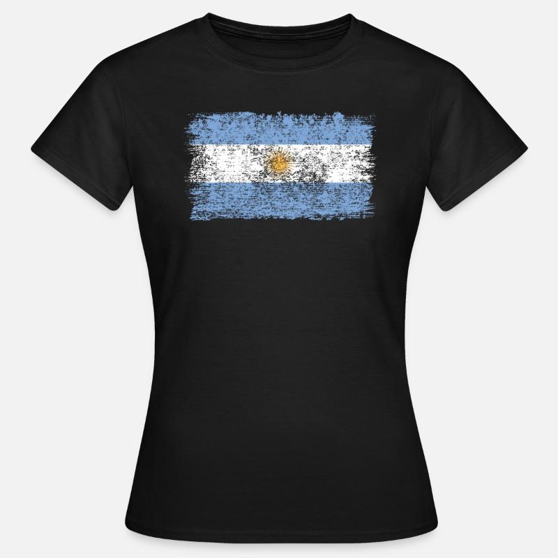 Drapeau argentin Argentine Drapeau argentin - T-shirt Femme - noir