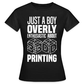 Impression 3D - T-shirt Femme - noir - Devant - AI Model Female 172 dark (172cm)