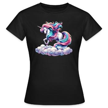 Mythisches Einhorn - Frauen T-Shirt - Schwarz - Vorne - AI Model Female 172 dark (172cm)