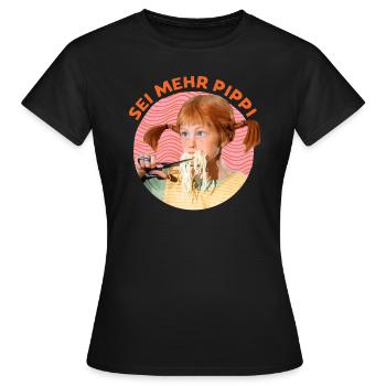 Fifi Brindacier Design Sois Plus Fifi - T-shirt Femme - noir - Devant - AI Model Female 172 dark (172cm)