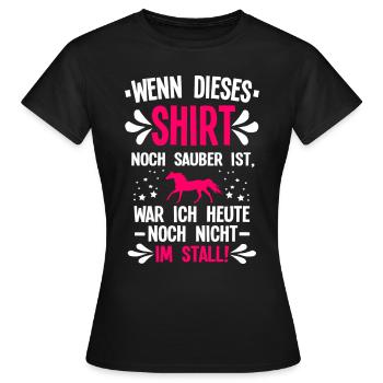 Reiten Reitsport Hobby Dressur Pferde Geschenk - Frauen T-Shirt - Schwarz - Vorne - AI Model Female 172 dark (172cm)