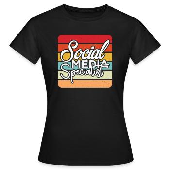 Gifts for Social Media Specialists - Women's T-Shirt - black - Front - AI Model Female 172 dark (172cm)