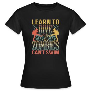 Learn Diving Diving Gift - Women's T-Shirt - black - Front - AI Model Female 172 dark (172cm)