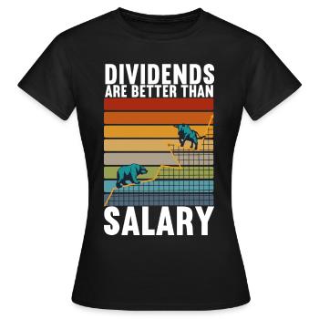 Capitalisme investisseur boursier - T-shirt Femme - noir - Devant - AI Model Female 172 dark (172cm)
