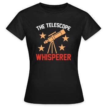 Le télescope Whisperer Telescope Astronomie - T-shirt Femme - noir - Devant - AI Model Female 172 dark (172cm)
