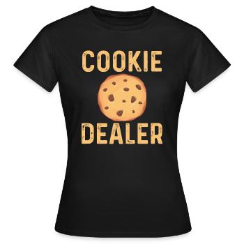 Cookie Dealer Biscuit Cupcake Brownies Muffin - Women's T-Shirt - black - Front - AI Model Female 172 dark (172cm)