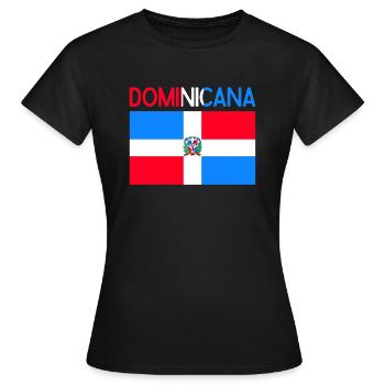 Dominicana, Dominican Republic - Women's T-Shirt - black - Front - AI Model Female 172 dark (172cm)