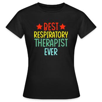 Bester Atmungstherapeut Ever Sauerstoff Atmung - Frauen T-Shirt - Schwarz - Vorne - AI Model Female 172 dark (172cm)