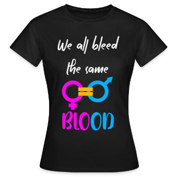 Equality - Women's T-Shirt - black - Front - AI Model Female 172 dark (172cm)