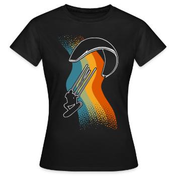Kitesurfer Kiteboard Kitesurfen Kitesurf - Frauen T-Shirt - Schwarz - Vorne - AI Model Female 172 dark (172cm)