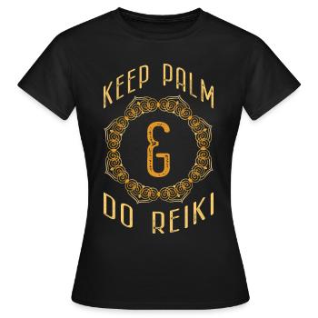 Praticiens de Reiki & Maître Reiki - T-shirt Femme - noir - Devant - AI Model Female 172 dark (172cm)