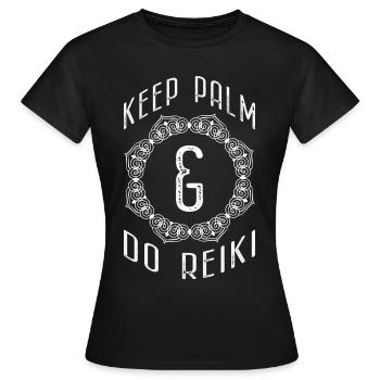Praticiens de Reiki & Maître Reiki - T-shirt Femme - noir - Devant - AI Model Female 172 dark (172cm)