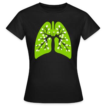 Grüne Lunge - Frauen T-Shirt - Schwarz - Vorne - AI Model Female 172 dark (172cm)