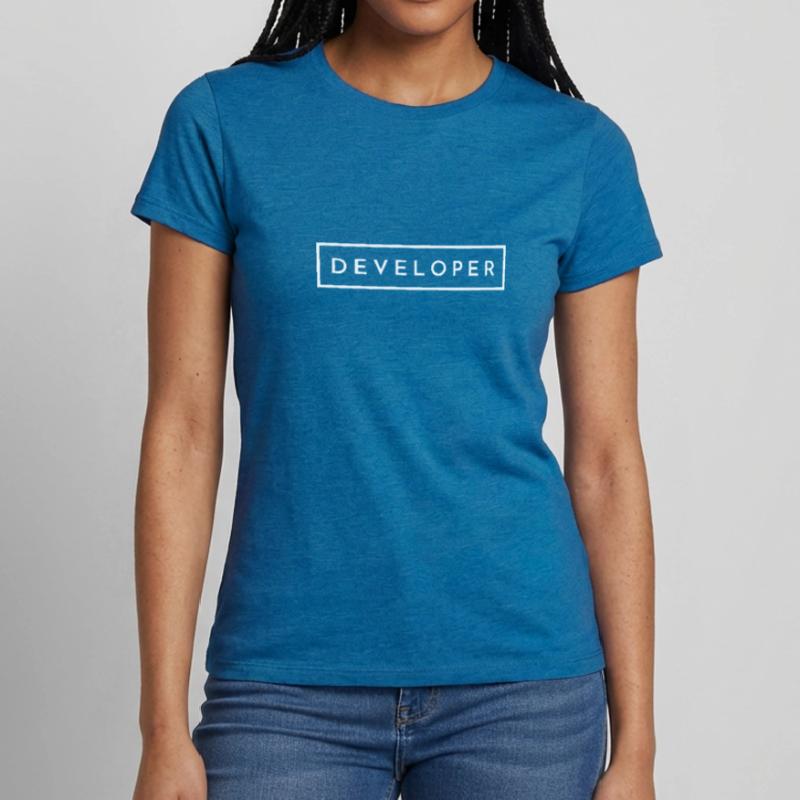 Developer motif: DEVELOPER in hipster frame white Women's T-Shirt