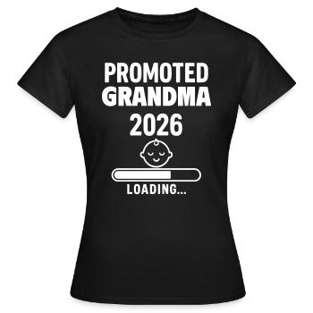 Annonce grossesse Future mamie 2026 - T-shirt Femme - noir - Devant - AI Model Female 172 dark (172cm)