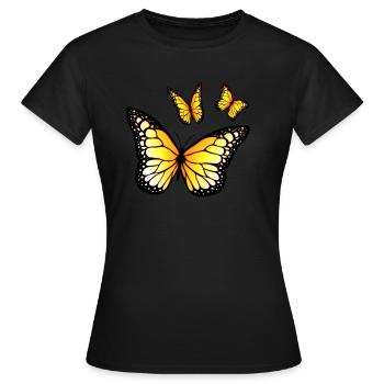 Spring flight of the "Aurantiaria" - Women's T-Shirt - black - Front - AI Model Female 172 dark (172cm)