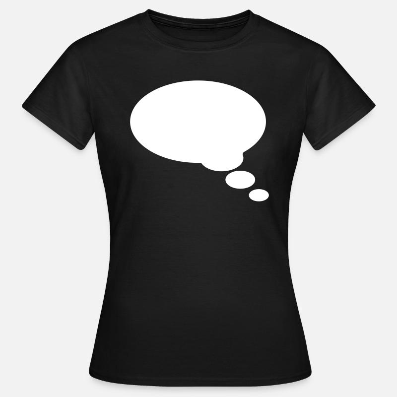 Speechbubble, bulle discour, votre texte, comics - T-shirt Femme - noir