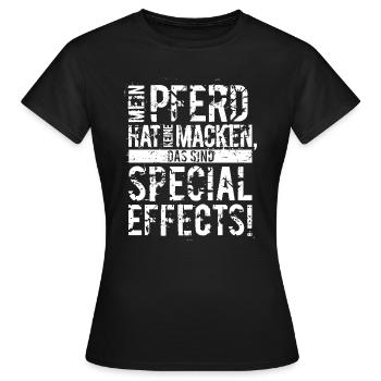 Mein Pferd hat keine Macken - Frauen T-Shirt - Schwarz - Vorne - AI Model Female 172 dark (172cm)