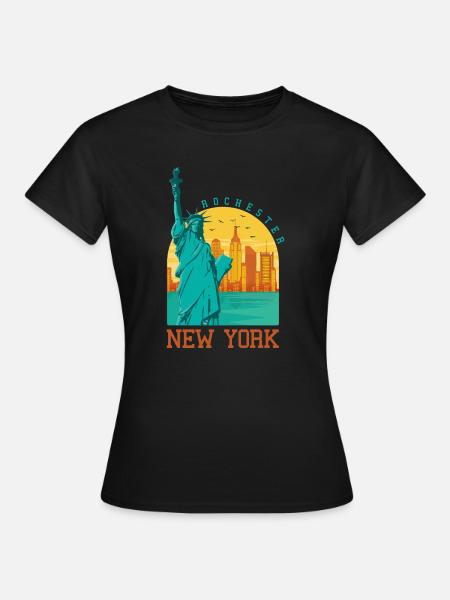 Rochester, New York - Frauen T-Shirt - Schwarz