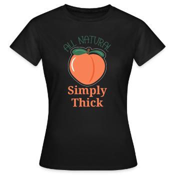 Ganz natürliche, kurvige Body Positivity - Frauen T-Shirt - Schwarz - Vorne - AI Model Female 172 dark (172cm)