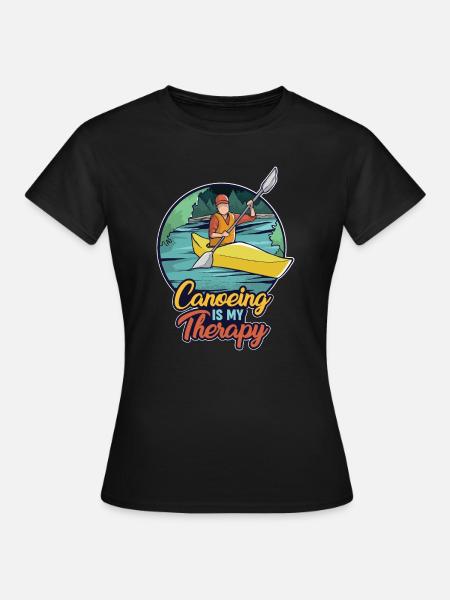 Le canoë est ma thérapie - T-shirt Femme - noir